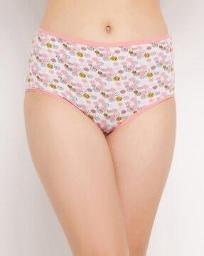 floral print hipsters elasticated waist