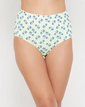 floral print hipsters with elasticated waist