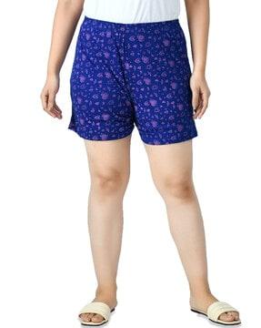 floral print hot shorts with elasticated waist