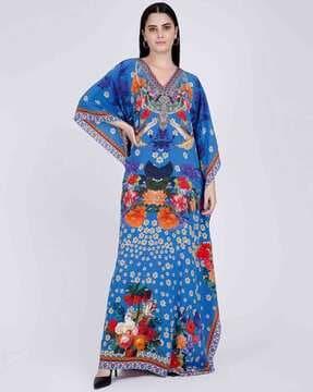 floral print kaftan dress