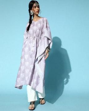 floral print kaftan kurta