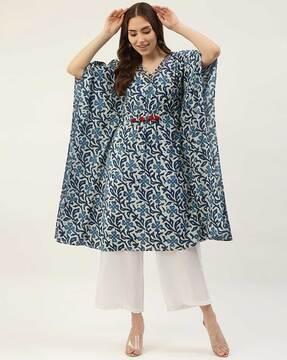 floral print kaftan kurta