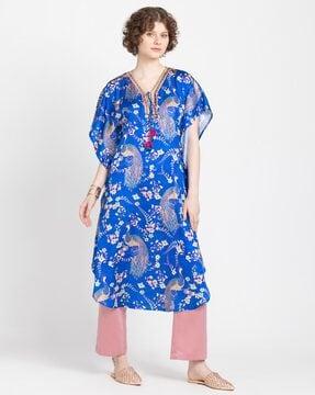 floral print kaftan kurta