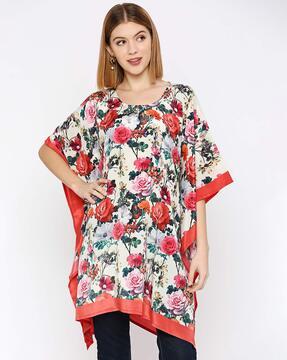 floral print kaftan top