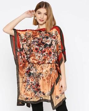 floral print kaftan top