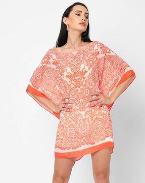 floral print kaftan top