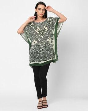 floral print kaftan top