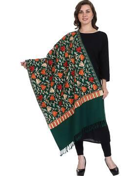 floral print kashmiri woolen stole