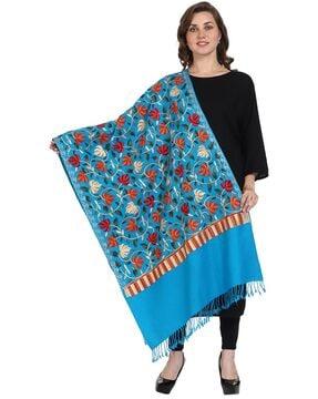 floral print kashmiri woolen stole