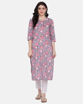 floral print kurta & pant set