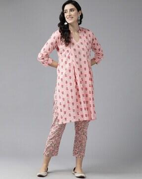 floral print kurta & pants set