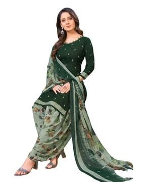 floral print kurta dress materials with dupatta