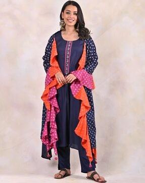 floral print kurta set