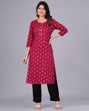 floral print kurta set