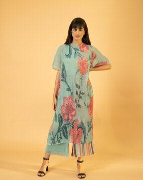 floral print kurta set