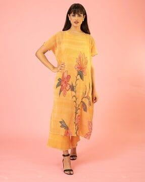 floral print kurta set