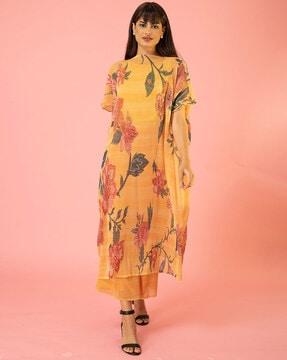 floral print kurta set