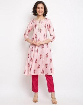 floral print kurta set