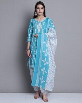 floral print kurta set