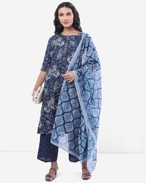 floral print kurta suit set