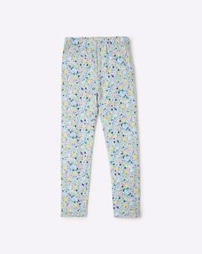 floral print leggings with elasticated waist