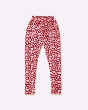 floral print leggings with elasticated waist