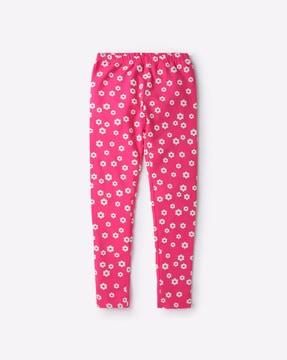 floral print leggings with elasticated waist