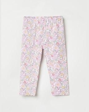 floral print leggings with elasticated waist