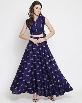 floral print lehenga & choli set