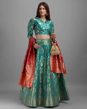 floral print lehenga choli set with dupatta