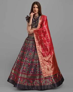 floral print lehenga choli set with dupatta