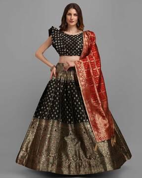 floral print lehenga choli set with dupatta