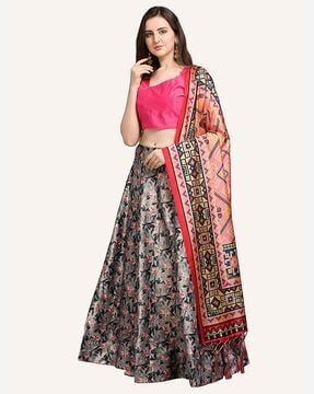 floral print lehenga choli set with dupatta