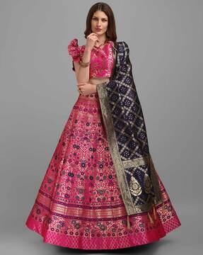 floral print lehenga choli set with dupatta