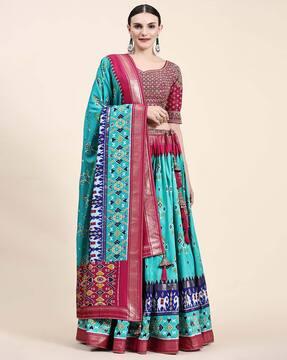 floral print lehenga choli set with dupatta