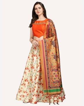 floral print lehenga choli set with dupatta