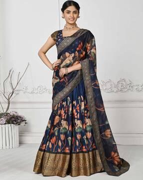 floral print lehenga choli set with dupatta