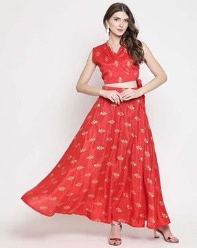 floral print lehenga choli set