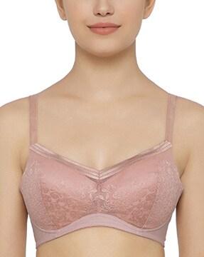 floral print lightly-padded bra