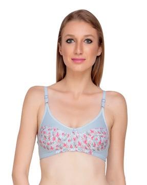 floral print lightly-padded bra