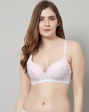 floral print lightly padded bra