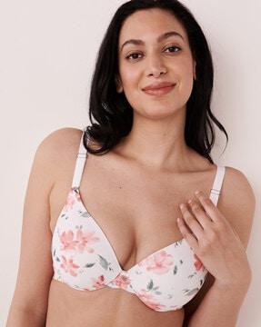 floral print lightly padded bra