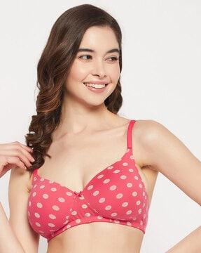 floral print lightly-padded t-shirt bra