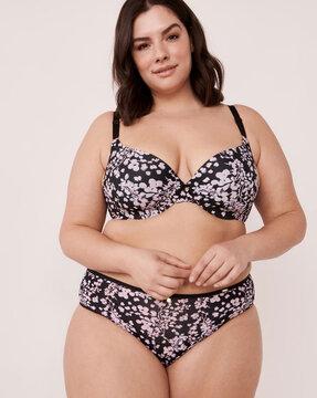 floral print lightly padded under-wired bra