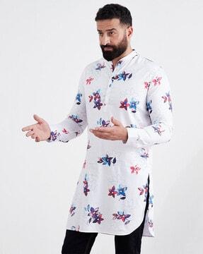 floral print long kurta