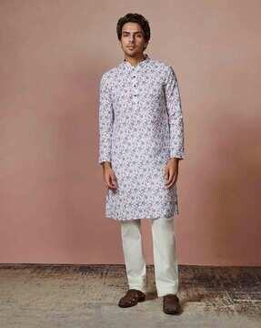 floral print long kurta