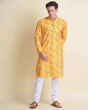 floral print long kurta