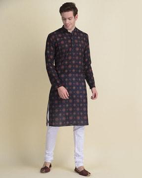 floral print long kurta