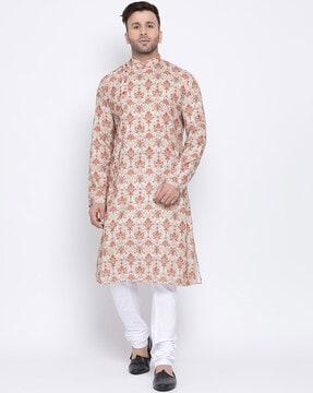 floral print long kurta