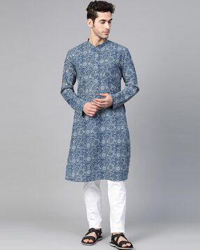 floral print long kurta